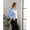imageTapata Womens Classic ButtonDown Blouse Formal Work Dress Fitted Shirts Collared Long Sleeve Business TopLight Blue