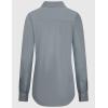 imageTapata Womens Classic ButtonDown Blouse Formal Work Dress Fitted Shirts Collared Long Sleeve Business TopLight Grey