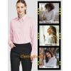 imageTapata Womens Classic ButtonDown Blouse Formal Work Dress Fitted Shirts Collared Long Sleeve Business TopPink  Classic
