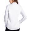 imageTapata Womens Classic ButtonDown Blouse Formal Work Dress Fitted Shirts Collared Long Sleeve Business TopWhite  Classic