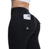 imageTapata Womens Flare Leggings 28303234 Inseam Petite Tall Long Scrunch Butt Lift Gym Workout Yoga Pants with PocketsBlack