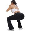 imageTapata Womens Flare Leggings 28303234 Inseam Petite Tall Long Scrunch Butt Lift Gym Workout Yoga Pants with PocketsBlack