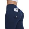 imageTapata Womens Flare Leggings 28303234 Inseam Petite Tall Long Scrunch Butt Lift Gym Workout Yoga Pants with PocketsNavy Blue