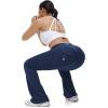 imageTapata Womens Flare Leggings 28303234 Inseam Petite Tall Long Scrunch Butt Lift Gym Workout Yoga Pants with PocketsNavy Blue