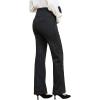 imageTapata Womens Maternity Pants 28quot 30quot 32quot Bootcut Dress Pants with Pockets Over Belly Pregnancy Work Pants OverBump CasualBlack  Pinstripe