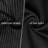 imageTapata Womens Maternity Pants 28quot 30quot 32quot Bootcut Dress Pants with Pockets Over Belly Pregnancy Work Pants OverBump CasualBlack  Pinstripe