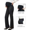 imageTapata Womens Maternity Pants 28quot 30quot 32quot Bootcut Dress Pants with Pockets Over Belly Pregnancy Work Pants OverBump CasualBlack  Pinstripe