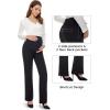 imageTapata Womens Maternity Pants 28quot 30quot 32quot Bootcut Dress Pants with Pockets Over Belly Pregnancy Work Pants OverBump CasualBlack