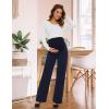 imageTapata Womens Maternity Pants 28quot 30quot 32quot Bootcut Dress Pants with Pockets Over Belly Pregnancy Work Pants OverBump CasualNavy Blue
