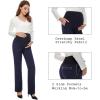 imageTapata Womens Maternity Pants 28quot 30quot 32quot Bootcut Dress Pants with Pockets Over Belly Pregnancy Work Pants OverBump CasualNavy Blue