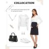 imageTapata Womens Maternity Skirts Over The Belly Midi Stretchy Pencil Skirt with Waistband Extenders Pregnancy DressBlack