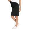 imageTapata Womens Maternity Skirts Over The Belly Midi Stretchy Pencil Skirt with Waistband Extenders Pregnancy DressCharcoal