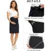 imageTapata Womens Maternity Skirts Over The Belly Midi Stretchy Pencil Skirt with Waistband Extenders Pregnancy DressNavy Blue