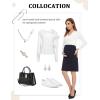 imageTapata Womens Maternity Skirts Over The Belly Midi Stretchy Pencil Skirt with Waistband Extenders Pregnancy DressNavy Blue