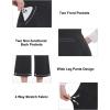 imageTapata Womens Wide Leg Cropped Pants Stretchy Pull On Mid Rise Slacks for Business Casual Capris with PocketsCharcoal