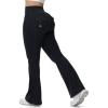imageTapata Womens Flare Leggings 28303234 Inseam Petite Tall Long Scrunch Butt Lift Gym Workout Yoga Pants with PocketsBlack