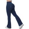 imageTapata Womens Flare Leggings 28303234 Inseam Petite Tall Long Scrunch Butt Lift Gym Workout Yoga Pants with PocketsNavy Blue