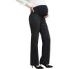 imageTapata Womens Maternity Pants 28quot 30quot 32quot Bootcut Dress Pants with Pockets Over Belly Pregnancy Work Pants OverBump CasualBlack  Pinstripe
