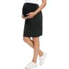 imageTapata Womens Maternity Skirts Over The Belly Midi Stretchy Pencil Skirt with Waistband Extenders Pregnancy DressCharcoal