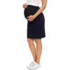 imageTapata Womens Maternity Skirts Over The Belly Midi Stretchy Pencil Skirt with Waistband Extenders Pregnancy DressNavy Blue