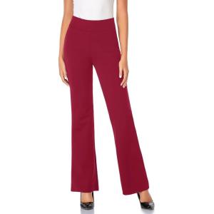 imageTapata Women Dress Pants 28quot30quot32quot34quot High Waist Stretchy Bootcut Pants Tall Petite Regular for Office Business CasualNew Burgundy