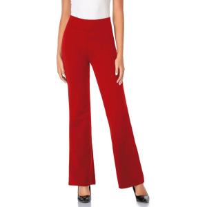 imageTapata Women Dress Pants 28quot30quot32quot34quot High Waist Stretchy Bootcut Pants Tall Petite Regular for Office Business CasualRed