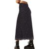imageAvanova Women Mesh Floral Boho High Waist Midi Skirt Lettuce Trim Summer A Line SkirtA Black Purple