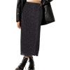 imageAvanova Women Mesh Floral Boho High Waist Midi Skirt Lettuce Trim Summer A Line SkirtA Black Purple