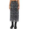 imageAvanova Women Mesh Floral Boho High Waist Midi Skirt Lettuce Trim Summer A Line SkirtA Floral Black