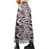 imageAvanova Women Mesh Floral Boho High Waist Midi Skirt Lettuce Trim Summer A Line SkirtBeige Striped