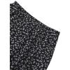 imageAvanova Women Mesh Floral Boho High Waist Midi Skirt Lettuce Trim Summer A Line SkirtBlack Floral J