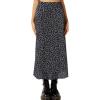 imageAvanova Women Mesh Floral Boho High Waist Midi Skirt Lettuce Trim Summer A Line SkirtBlack Floral J