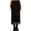 imageAvanova Women Mesh Floral Boho High Waist Midi Skirt Lettuce Trim Summer A Line SkirtBlack Glitter