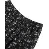 imageAvanova Women Mesh Floral Boho High Waist Midi Skirt Lettuce Trim Summer A Line SkirtBlack White