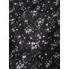 imageAvanova Women Mesh Floral Boho High Waist Midi Skirt Lettuce Trim Summer A Line SkirtBlack White