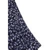 imageAvanova Women Mesh Floral Boho High Waist Midi Skirt Lettuce Trim Summer A Line SkirtBlue Floral a