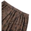 imageAvanova Women Mesh Floral Boho High Waist Midi Skirt Lettuce Trim Summer A Line SkirtBrown Floral