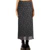 imageAvanova Women Mesh Floral Boho High Waist Midi Skirt Lettuce Trim Summer A Line SkirtDitsy Black