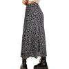 imageAvanova Women Mesh Floral Boho High Waist Midi Skirt Lettuce Trim Summer A Line SkirtDitsy Black