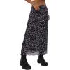 imageAvanova Women Mesh Floral Boho High Waist Midi Skirt Lettuce Trim Summer A Line SkirtFloral Black V