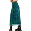 imageAvanova Women Mesh Floral Boho High Waist Midi Skirt Lettuce Trim Summer A Line SkirtFloral Green B
