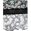 imageAvanova Women Mesh Floral Boho High Waist Midi Skirt Lettuce Trim Summer A Line SkirtFloral Green a