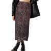 imageAvanova Women Mesh Floral Boho High Waist Midi Skirt Lettuce Trim Summer A Line SkirtFloral Muticolor