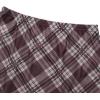 imageAvanova Women Mesh Floral Boho High Waist Midi Skirt Lettuce Trim Summer A Line SkirtPlaid Brwon