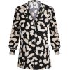 imageAvanova Women Pattern Print Button Down Blouse Top Long Sleeve Work Business ShirtBlack Leopard