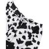 imageAvanova Women Ruffle Ribbed Knit Pajama Set Cami Top Shorts 2 Piece Sleepwear SetCow