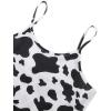 imageAvanova Women Ruffle Ribbed Knit Pajama Set Cami Top Shorts 2 Piece Sleepwear SetCow