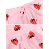 imageAvanova Women Ruffle Ribbed Knit Pajama Set Cami Top Shorts 2 Piece Sleepwear SetPink Strawberry