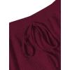 imageAvanova Women Sexy 2 Piece Pajama Set Ruffle Trim Cami Top and Shorts Sleepwear SetBurgundy