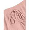 imageAvanova Women Sexy 2 Piece Pajama Set Ruffle Trim Cami Top and Shorts Sleepwear SetSolid Pink